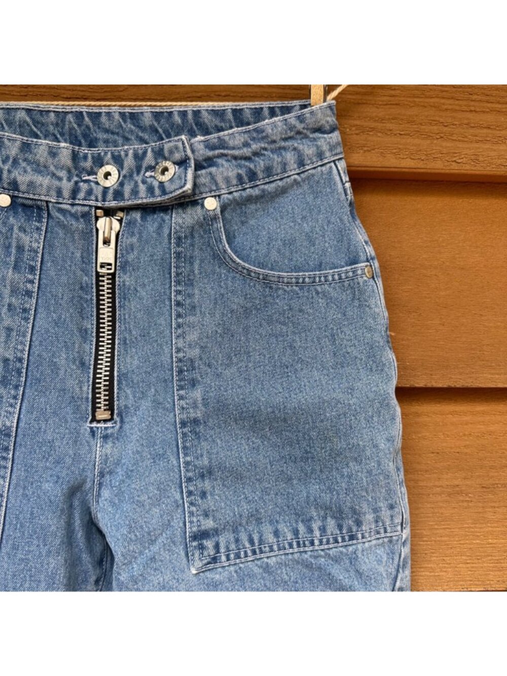 Ragged Jeans High-Waist Blue Denim Pants With Zipper Front Size 28 - Picture 6 of 13